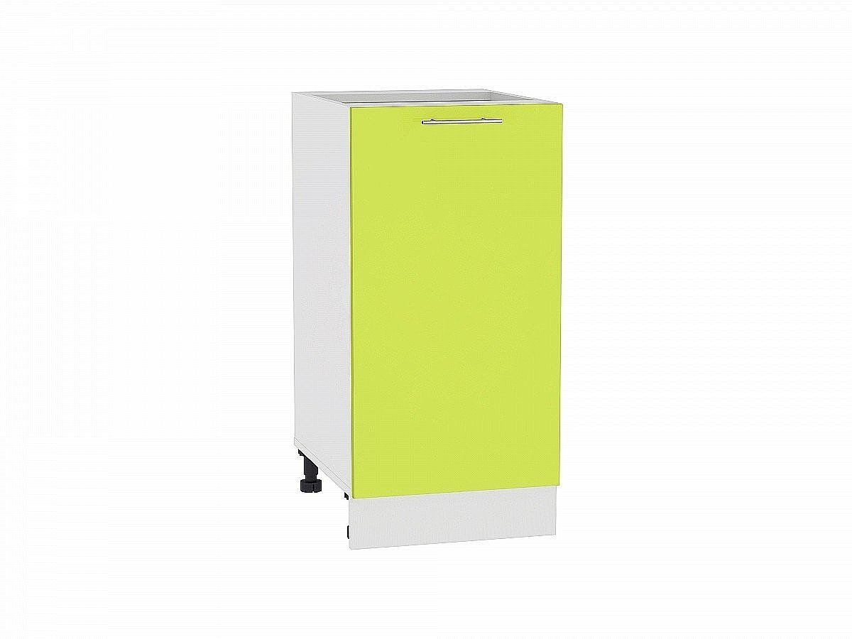 Шкаф нижний с 1-ой дверцей и ящиком Валерия-М, цвет: Лайм глянец Шкаф нижний с 1-ой дверцей и ящиком Валерия-М, цвет: Лайм глянец
