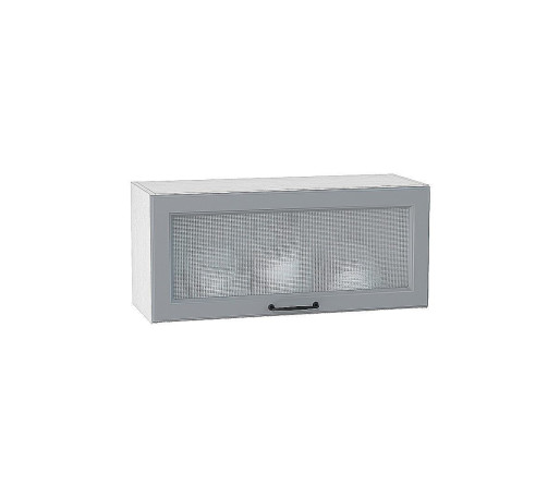 Шкаф верхний горизонтальный остекленный Ницца, цвет: Magnum