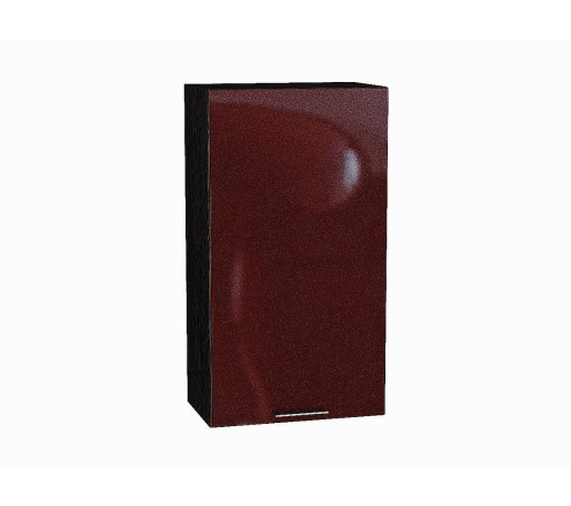Шкаф верхний с 1-ой дверцей Валерия-М, цвет: Гранатовый металлик