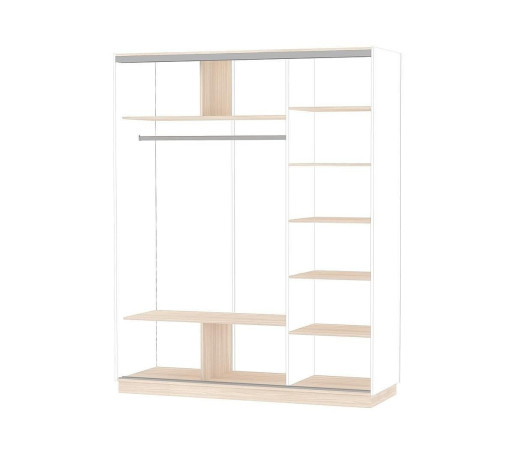 Комплект внутренних элементов шкафа-купе D3 1800*600, цвет: Ясень шимо светлый