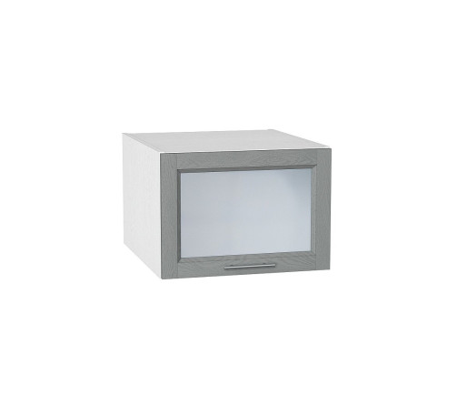 Шкаф верхний горизонтальный остекленный глубокий Сканди, цвет: Grey Softwood