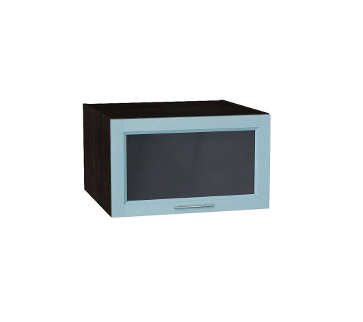 Шкаф верхний горизонтальный остекленный глубокий Сканди, цвет: Sky Wood