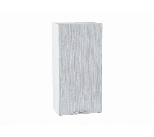 Шкаф верхний с 1-ой дверцей Валерия-М, цвет: Серый металлик дождь светлый