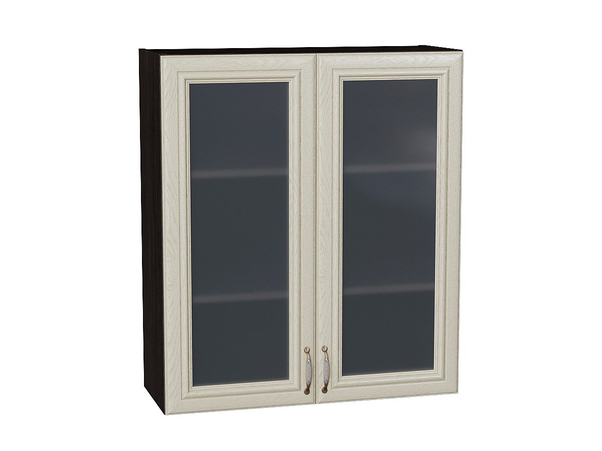 Шкаф верхний с 2-мя остекленными дверцами Шале, цвет: Ivory Шкаф верхний с 2-мя остекленными дверцами Шале, цвет: Ivory