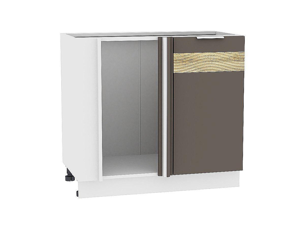 Шкаф нижний угловой Терра DR, цвет: Смоки Софт Шкаф нижний угловой Терра DR, цвет: Смоки Софт