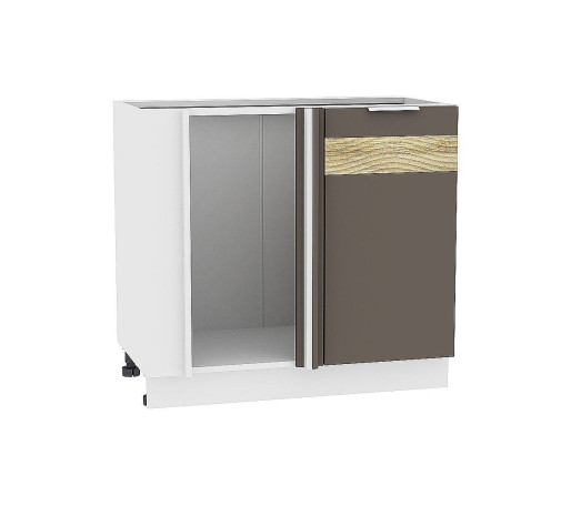 Шкаф нижний угловой Терра DR, цвет: Смоки Софт