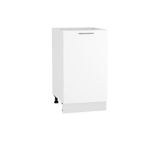 Шкаф нижний с 1-ой дверцей Валерия-М, цвет: Белый глянец
