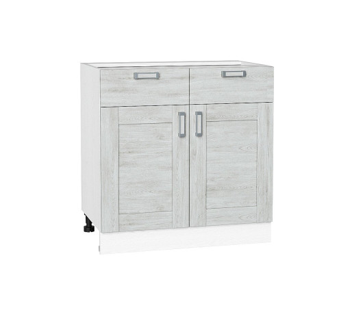 Шкаф нижний с 2-мя дверцами и 2-мя ящиками Лофт, цвет: Nordic Oak