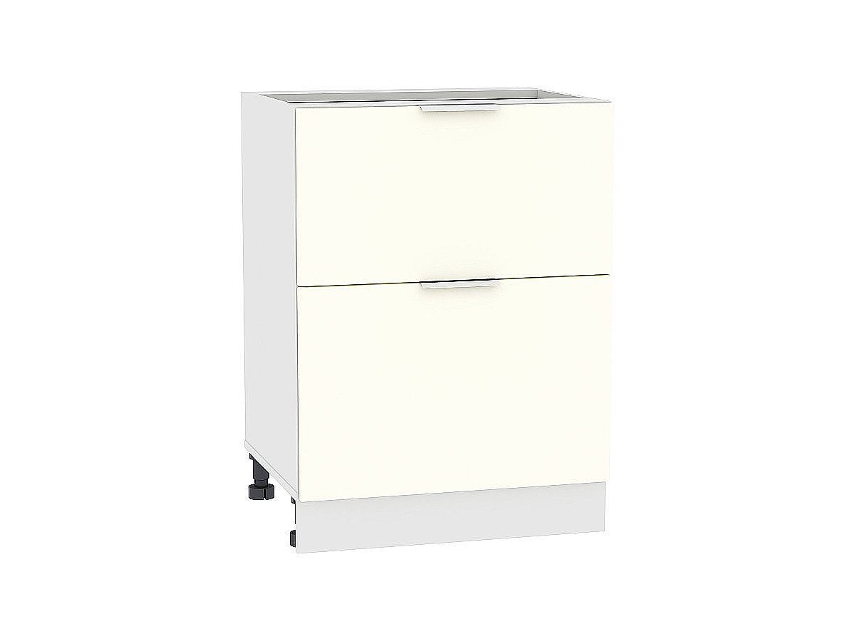 Шкаф нижний с 2-мя ящиками Терра, цвет: Ваниль софт Шкаф нижний с 2-мя ящиками Терра, цвет: Ваниль софт