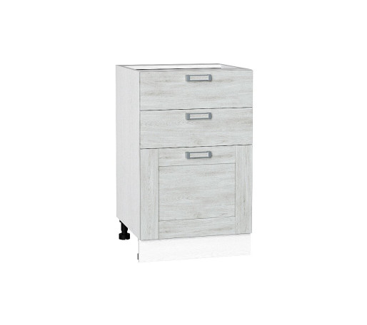 Шкаф нижний с 3-мя ящиками Лофт, цвет: Nordic Oak