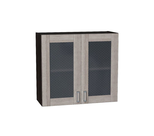 Шкаф верхний с 2-мя остекленными дверцами Лофт, цвет: Cappuccino Veralinga