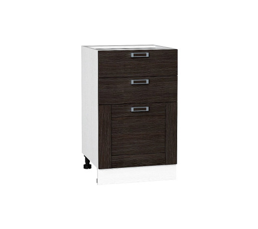 Шкаф нижний с 3-мя ящиками Лофт, цвет: Wenge Veralinga