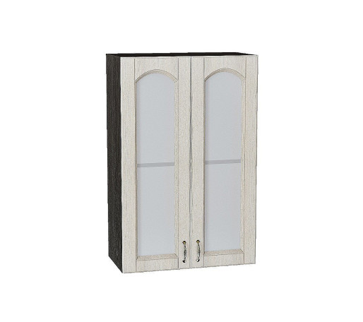 Шкаф верхний с 2-мя остекленными дверцами Верона, цвет: Ясень золото