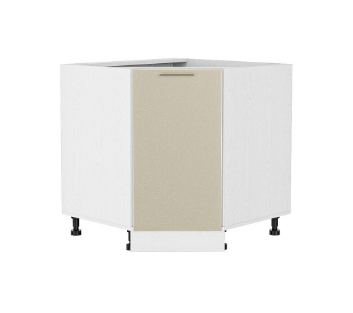 Шкаф нижний угловой (трапеция) Валерия-М, цвет: Бежевый металлик