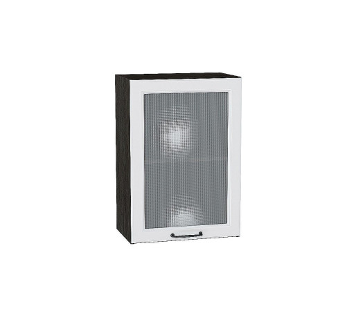 Шкаф верхний с 1-ой остекленной дверцей Ницца, цвет: Blanco