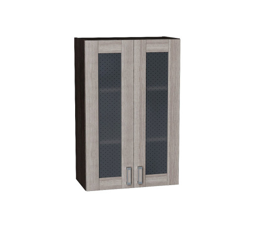 Шкаф верхний с 2-мя остекленными дверцами Лофт, цвет: Cappuccino Veralinga