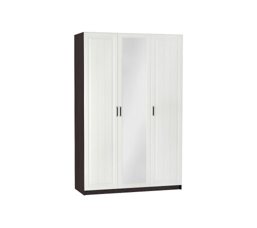 Шкаф 3-х створчатый Прага ШК-903 с зеркалом, цвет: Белое дерево