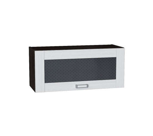 Шкаф верхний горизонтальный остекленный Лофт, цвет: Snow Veralinga