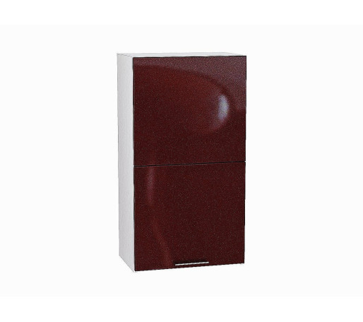 Шкаф верхний горизонтальный с подъемным механизмом Валерия-М, цвет: Гранатовый металлик
