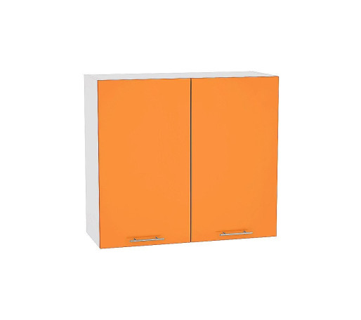 Шкаф верхний с 2-мя дверцами Валерия-М, цвет: Оранжевый глянец
