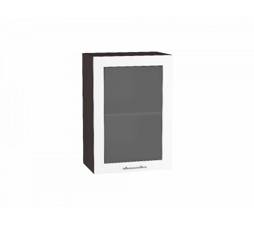 Шкаф верхний с 1-ой остекленной дверцей Валерия-М, цвет: Белый глянец