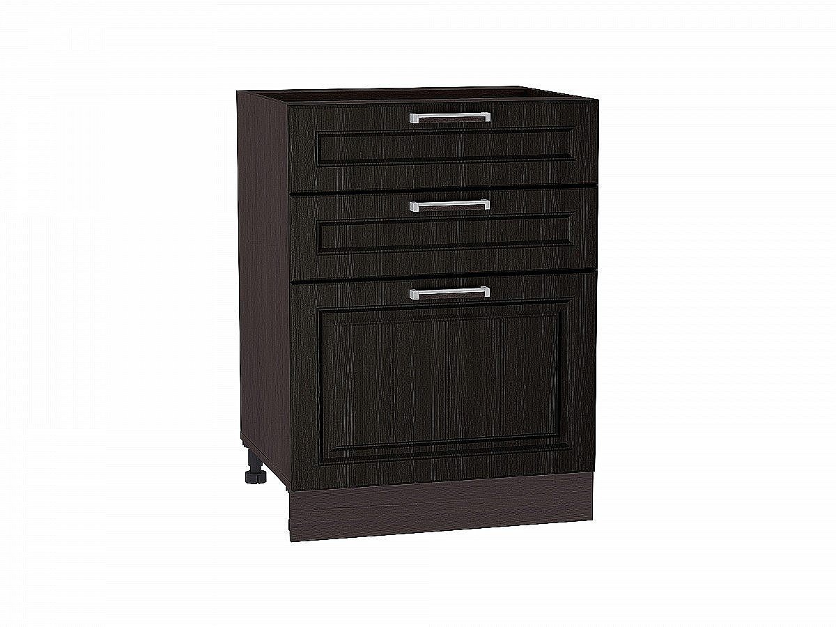Шкаф нижний с 3-мя ящиками Прага, цвет: Венге Премиум Шкаф нижний с 3-мя ящиками Прага, цвет: Венге Премиум