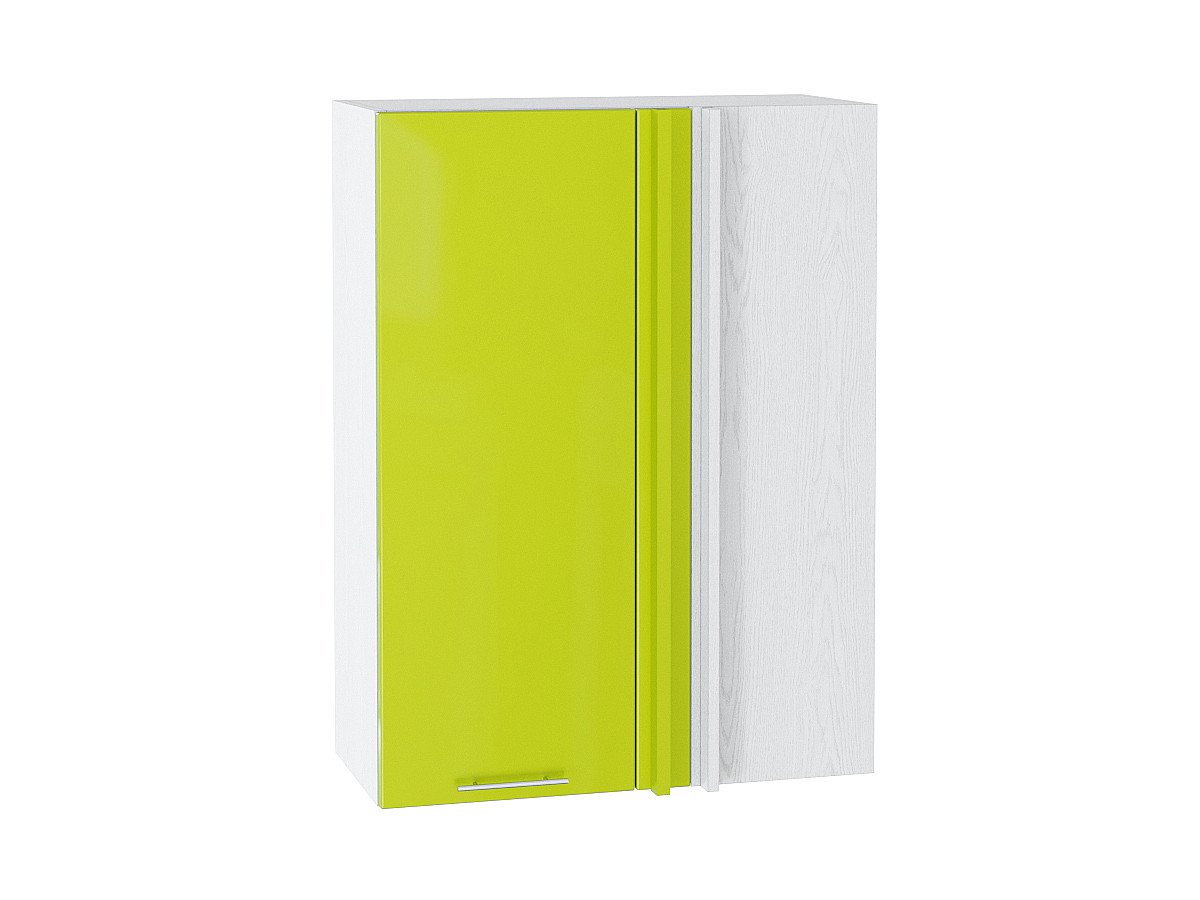 Шкаф верхний прямой угловой Валерия-М, цвет: Лайм глянец Шкаф верхний прямой угловой Валерия-М, цвет: Лайм глянец