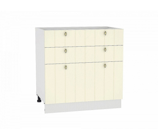 Шкаф нижний с 3-мя ящиками Прованс, цвет: Ваниль