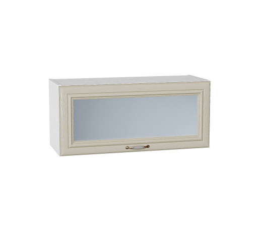 Шкаф верхний горизонтальный остекленный Шале, цвет: Ivory