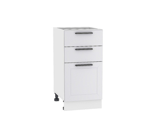 Шкаф нижний с 3-мя ящиками Глетчер, цвет: Гейнсборо Силк