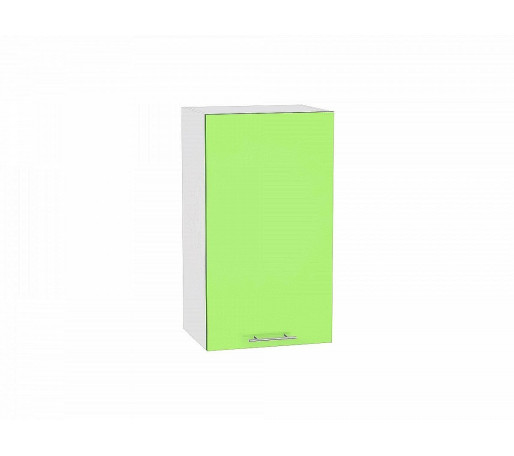Шкаф верхний с 1-ой дверцей Валерия-М, цвет: Салатовый глянец