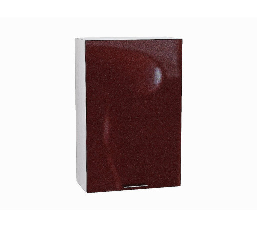 Шкаф верхний с 1-ой дверцей Валерия-М, цвет: Гранатовый металлик