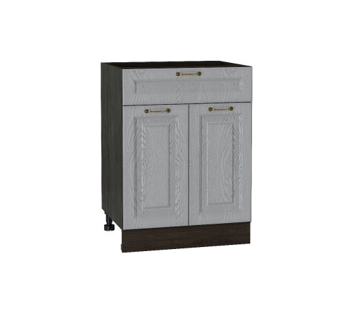 Шкаф нижний с 2-мя дверцами и ящиком Ницца, цвет: Дуб серый