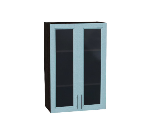 Шкаф верхний с 2-мя остекленными дверцами Сканди, цвет: Sky Wood