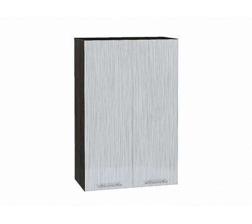 Шкаф верхний с 2-мя дверцами Валерия-М, цвет: Серый металлик дождь светлый