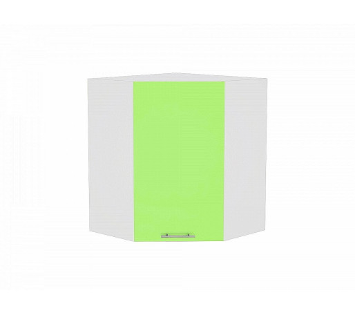 Шкаф верхний угловой Валерия-М, цвет: Салатовый глянец