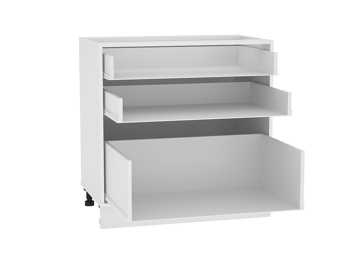 Каркас нижнего шкафа с 3-мя ящиками Н 803, цвет: Белый Каркас нижнего шкафа с 3-мя ящиками Н 803, цвет: Белый