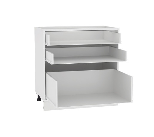 Каркас нижнего шкафа с 3-мя ящиками Н 803, цвет: Белый