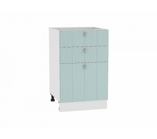 Шкаф нижний с 3-мя ящиками Прованс, цвет: Голубой