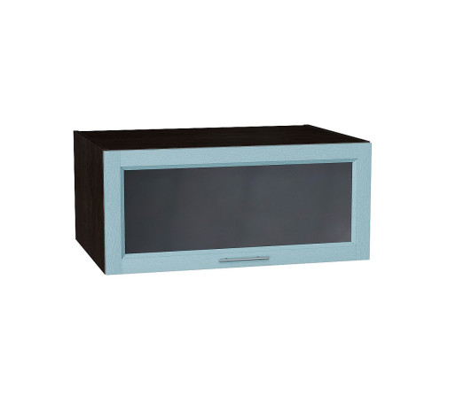 Шкаф верхний горизонтальный остекленный глубокий Сканди, цвет: Sky Wood