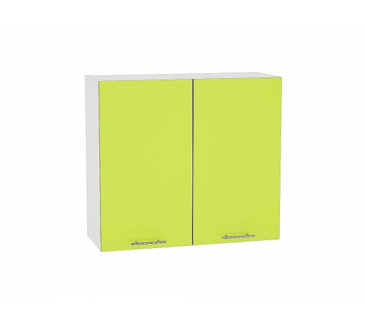 Шкаф верхний с 2-мя дверцами Валерия-М, цвет: Лайм глянец