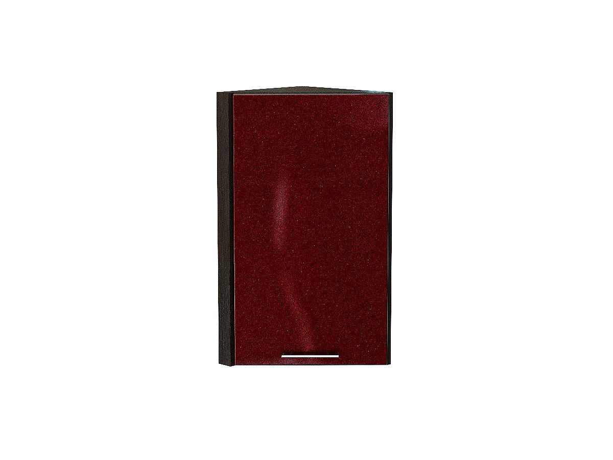 Шкаф верхний торцевой Валерия-М, цвет: Гранатовый металлик Шкаф верхний торцевой Валерия-М, цвет: Гранатовый металлик