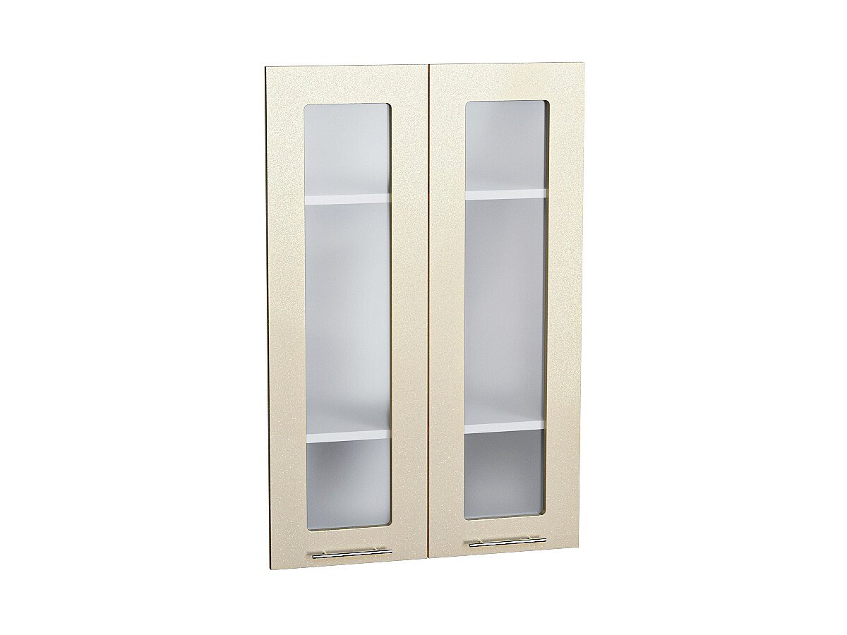 Комплект фасадов Валерия-М со стеклом для каркаса Ф-45Н В609, цвет: Бежевый металлик Комплект фасадов Валерия-М со стеклом для каркаса Ф-45Н В609, цвет: Бежевый металлик