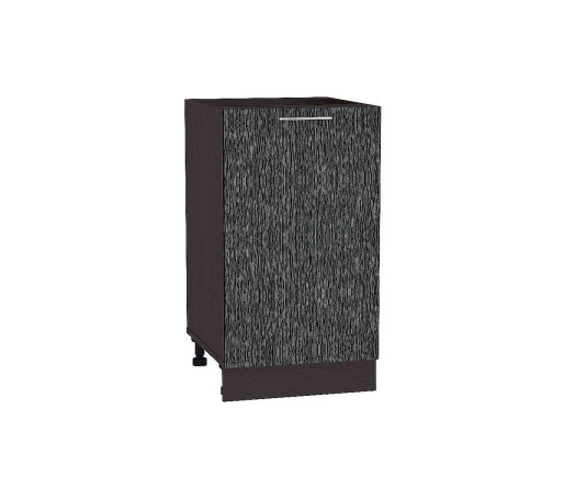 Шкаф нижний с 1-ой дверцей Валерия-М, цвет: Черный металлик дождь
