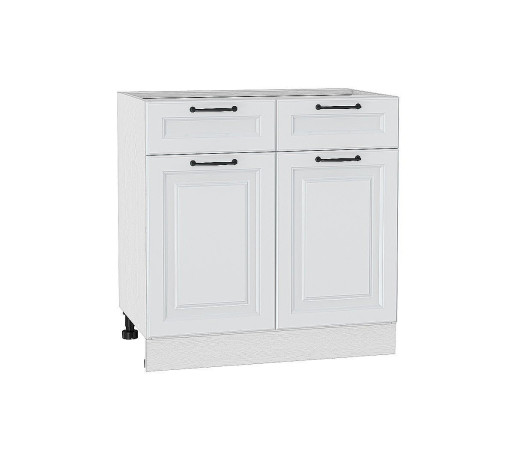 Шкаф нижний с 2-мя дверцами и 2-мя ящиками Ницца, цвет: Blanco