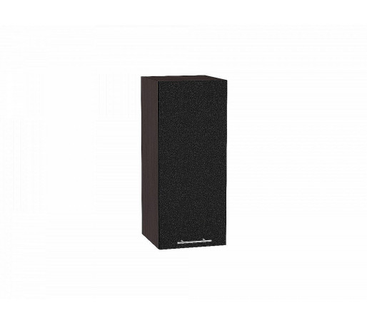 Шкаф верхний с 1-ой дверцей Валерия-М, цвет: Черный металлик