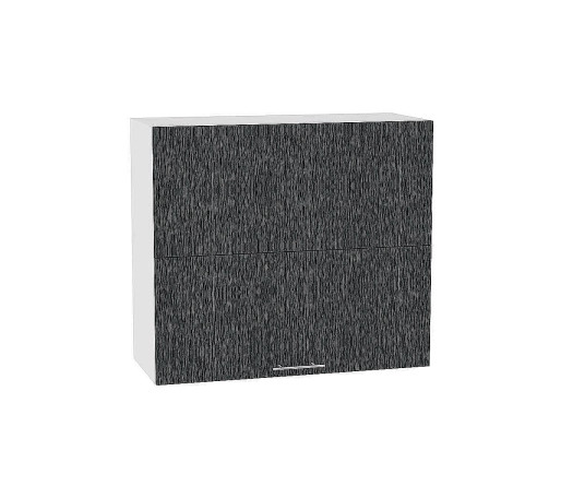 Шкаф верхний горизонтальный с подъемным механизмом Валерия-М, цвет: Черный металлик дождь