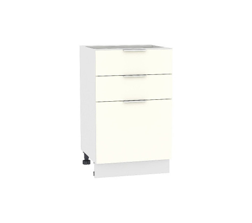 Шкаф нижний с 3-мя ящиками Терра, цвет: Ваниль софт