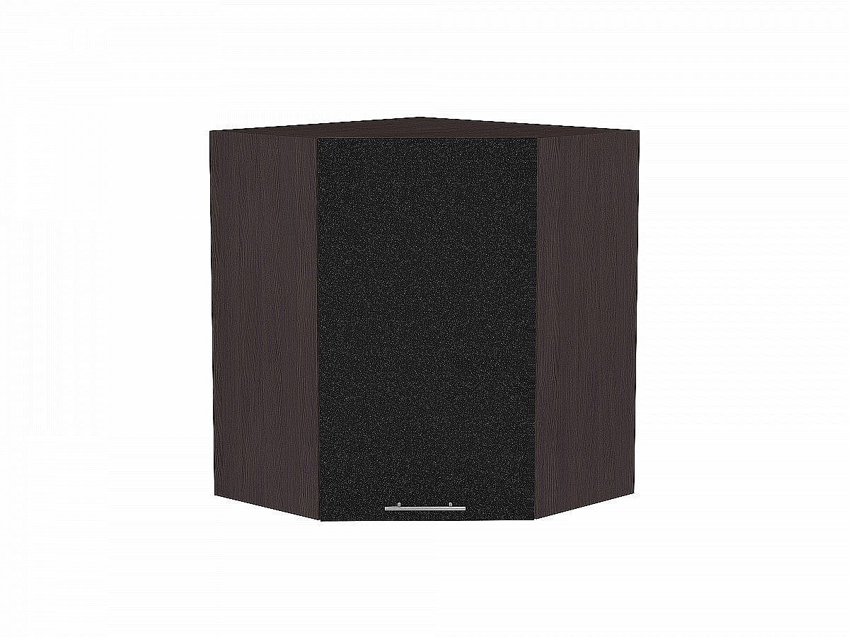 Шкаф верхний угловой Валерия-М, цвет: Черный металлик Шкаф верхний угловой Валерия-М, цвет: Черный металлик