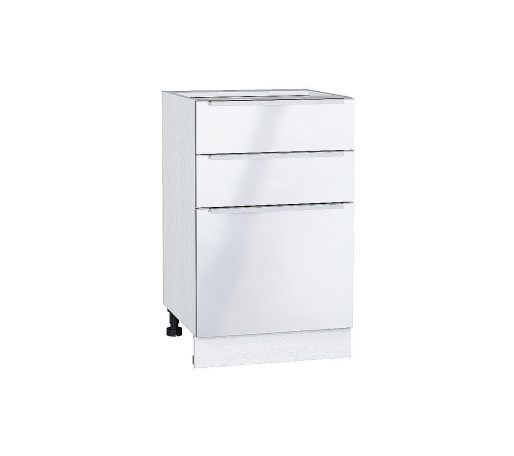 Шкаф нижний с 3-мя ящиками Фьюжн, цвет: Angel